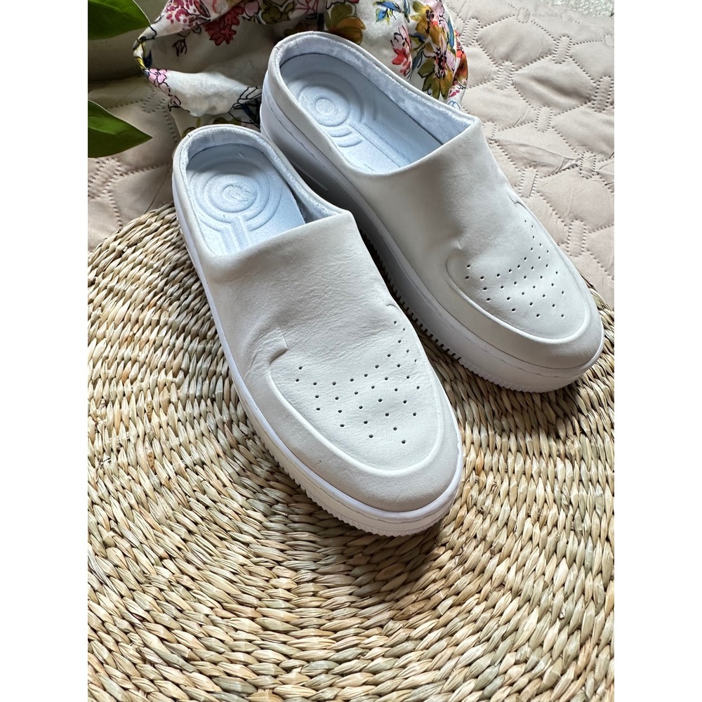 Nike Air Force 1 Lover XX Clog White Grey Platform Mules AO1523-100 Womens 7.5